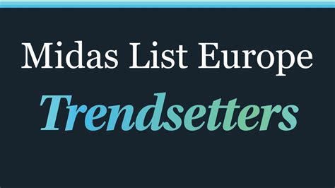 midas list 2024|Midas List Europe .
